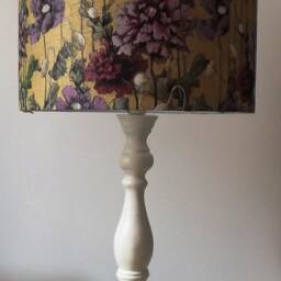 Floral Lampshade Sepia Vintage Style, Handmade in UK - thumbnail 2