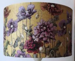 Floral Lampshade Sepia Vintage Style, Handmade in UK - thumbnail 1