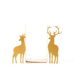 Golden Deer Metal Bookends Woodland Nursery Decor - thumbnail 3