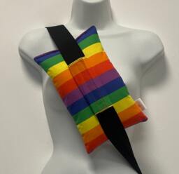 xl Seatbelt Pillow Travel Rainbow Stripes Car Cushion Cancer Gift Mastectomy Breast Hysterectomy Surgery
