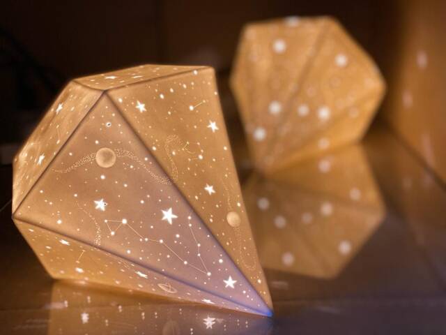 Sky-Map Night Light Bedside Porcelain Lamp, Atmosphere Accent Light, Ambient Lamp, Romantic Stars Map, Star Constellations
