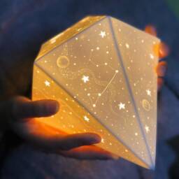 Sky-Map Night Light Bedside Porcelain Lamp, Atmosphere Accent Light, Ambient Lamp, Romantic Stars Map, Star Constellations - thumbnail 2