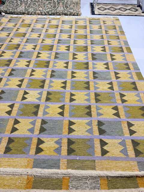 Handmade Swedish Kilim Rug Custom Scandinavian Wool Rug, Boho Minimalist Decor Bedroom Carpet - image 1