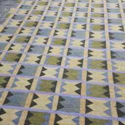 Handmade Swedish Kilim Rug Custom Scandinavian Wool Rug, Boho Minimalist Decor Bedroom Carpet - thumbnail 2