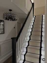 Cream Twist Stitched Taped Edge Stair Runner