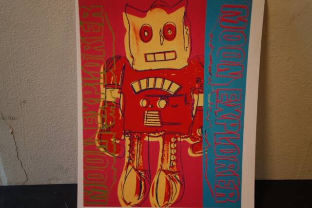 Warhol Robot - Toys Moon Explorer Graphic Art From The 1980S Framable Print Gifts For Lover Space Force - image 1