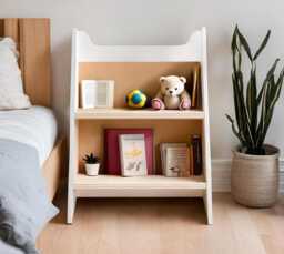 Bookshelf For Toddlers - Wooden Toddler Kids Furniture Shelf Modern Plywood - thumbnail 1