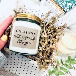 Handmade Scented Soy Candle, Gift For A Friend, Life Is Better With Friend Like You, Thoughtful Gift, Appreciate Best - thumbnail 2