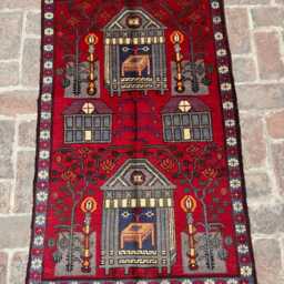 2'11x4'9 Old Heritage Islamic Prayer Rug - Hand-Knotted Afghan Soft Pile Wool For Spiritual & Traditional Home Setting Giftable - thumbnail 3