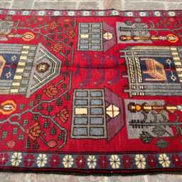 2'11x4'9 Old Heritage Islamic Prayer Rug - Hand-Knotted Afghan Soft Pile Wool For Spiritual & Traditional Home Setting Giftable - thumbnail 4