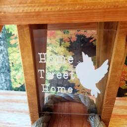 Home Tweet Two-Sided Cedar Bird Feeder - thumbnail 2