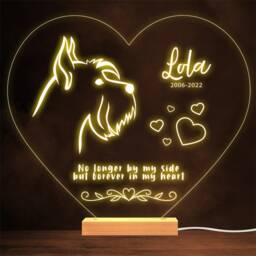 Giant Schnauzer Dog Memorial Pet Loss Personalised Gift Warm Lamp Night Light - thumbnail 1