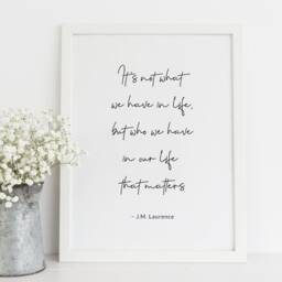 It's Not What We Have Quote Print - J.m. Laurence Wall Art Inspirational Artwork Family & Friendship Poster Unframed - thumbnail 4
