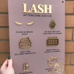 Lash Aftercare Acrylic Wall Sign - Salon Decor, Beauty - A3 - thumbnail 2