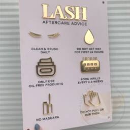 Lash Aftercare Acrylic Wall Sign - Salon Decor, Beauty - A3 - thumbnail 3