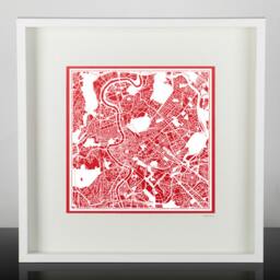 Paper Cut Map Rome 12??12 In. Art Ideal Gifts - thumbnail 3