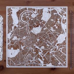 Paper Cut Map Rome 12??12 In. Art Ideal Gifts - thumbnail 1