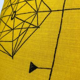 Lucienne Day Dandelion Clocks Cushion Cover, Mid Century Pillow, Vintage Yellow Cushion - thumbnail 3