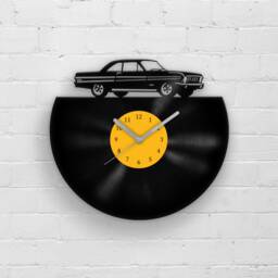 Re-Purposed Vinyl Record Wall Clock - Classic Car Decor Father's Day Gift Garage Sign Mechanic Gifts Vintage Mechanic Idea