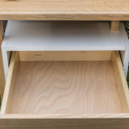 Mid-Century Modern Oak Wood Desk - Scandinavian Writing Table - thumbnail 4