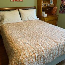 Indian Handmade Kantha Quilt Bedspread Perfect Bed Matching Bedcover Size Queen - thumbnail 2