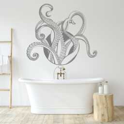 Octopus Tentacles Wall Decal Removable Vinyl Art 2065 - thumbnail 2