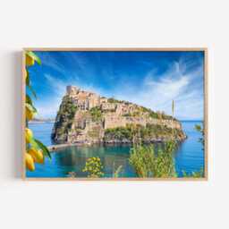 Ischia Italy Print, Castello Aragonese Photography Wall Art, Italian Coastal Decor - thumbnail 2