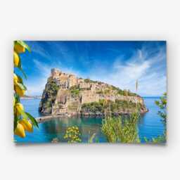 Ischia Italy Print, Castello Aragonese Photography Wall Art, Italian Coastal Decor - thumbnail 3