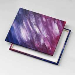 Texture Painted With Acrylic Paint Canvas, Picture Wall Hanging, Purple Art, Kids Canvas Painting - thumbnail 3