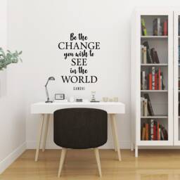 Be The Change Wall Decal - Purpose Driven Gandhi Quote Decor - thumbnail 3
