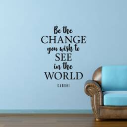 Be The Change Wall Decal - Purpose Driven Gandhi Quote Decor - thumbnail 2