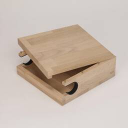 100% Oak Wood Bike Hanger - Shelf Wall Mount Rack Storage Bicycle Dock - No Finish - thumbnail 3