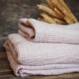 Set Of 2 Linen Bath Towels, Pastel Pink Towel, Gift - thumbnail 2