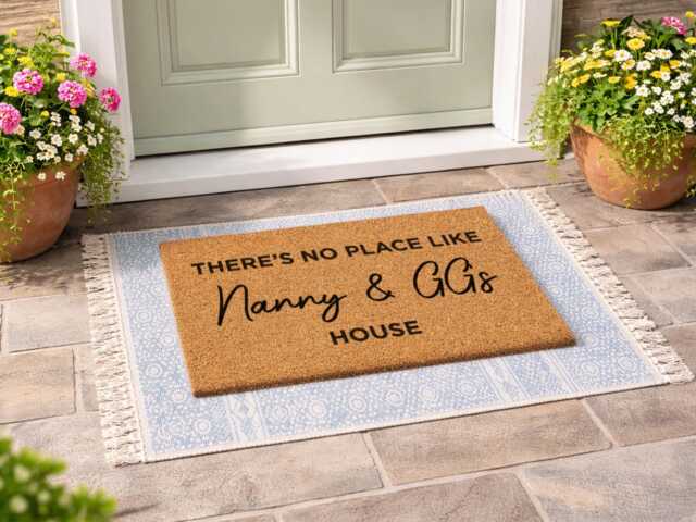 Nana & Papa's Doormat, Custom Grandparents Coir Welcome Mat - image 1