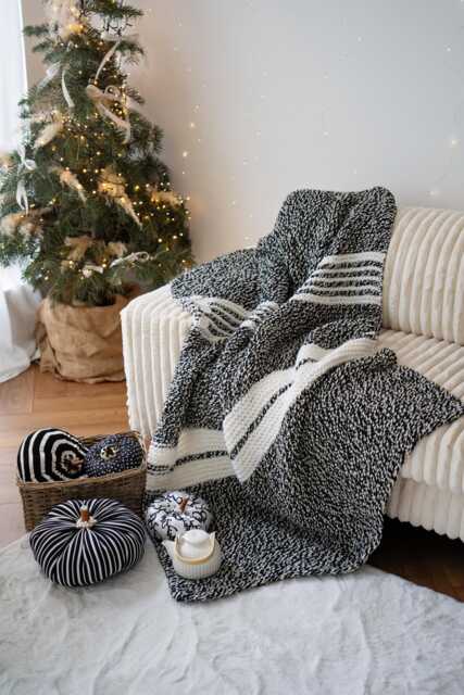 Ready To Ship Handmade Blanket, Long Wool Soft Blankets, Cozy Knit Throw, Chunky Knitted Blanket - image 1