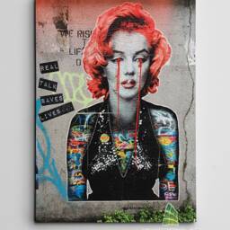 Graffiti Marilyn Monroe Canvas Art Wall Print Picture Abstract Framed Home Decor -D414 - thumbnail 2