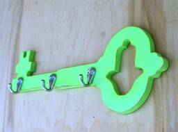 Hamsa Decor Key Rack Wall Hanger, Jewish Housewarming Gifts, Fatimas Hand Hook, Rustic Entryway Home Decor