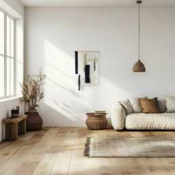 Minimalist Woven Wall Hanging Modern Nature Tapestry - thumbnail 2