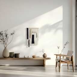 Minimalist Woven Wall Hanging Modern Nature Tapestry - thumbnail 3