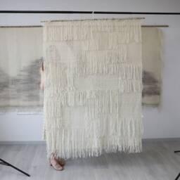 Tapestry Hanging - Bohemian Living Room Large Wall Weaving Decor Textured Boho Decoration Textile Art - thumbnail 2