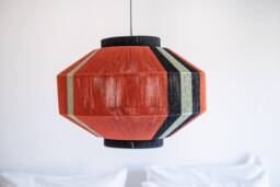 Japanese Paper String Lamp Art Deco Pendant Light, Modern Woven Design - thumbnail 1