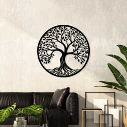 Tree Of Life Metal Wall Art, Boho Spiritual Decor For Living Room, Housewarming Gift - thumbnail 3