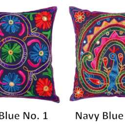 "Indian Cushion Covers Suzani Embroidered Mirrors Boho Case Takiya 40x40 cm 16""x16" - thumbnail 2