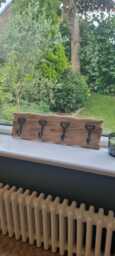 Solid Oak Handmade Coatrack 5 Hooks - thumbnail 1