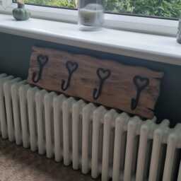 Solid Oak Handmade Coatrack 5 Hooks - thumbnail 2