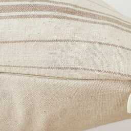 striped Lumbar Pillow Cover Natural Tan Brown Cotton, 12x20 14x20 14x34 - thumbnail 3