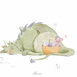 Baby Room Poster, Dragon Child Birth Gift, Baby Decoration - thumbnail 2
