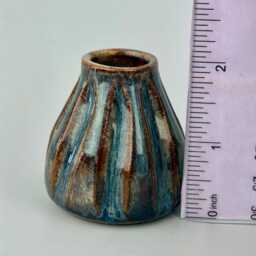 Tiny Ceramic Bud Vase Pottery Colorful Housewarming Usa Made Unique Gift Mini Mommy Vase - thumbnail 2