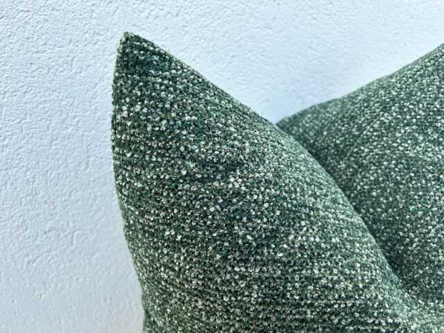 Woven Green Textured Throw Pillow Cover Modern Boho Decor - All Duties Paid Usa - image 1