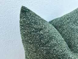 Woven Green Textured Throw Pillow Cover Modern Boho Decor - All Duties Paid Usa - thumbnail 1
